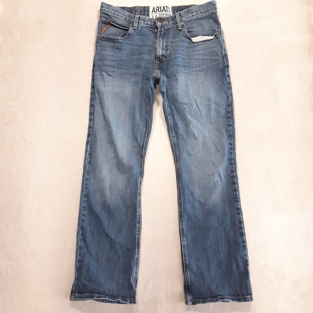 Ariat Men's M4 Legacy Stretch Bootcut Jeans 33x32 Blue Med Wash 10022676